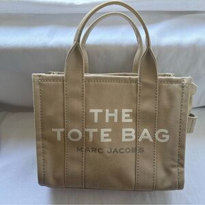 Marc Jacobs Beige Tote with White Lettering